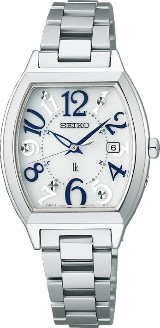 

[Seiko Watch] Rukia Standard Collection Tonneau Type Solar Radio SSVW213 Women s Silver