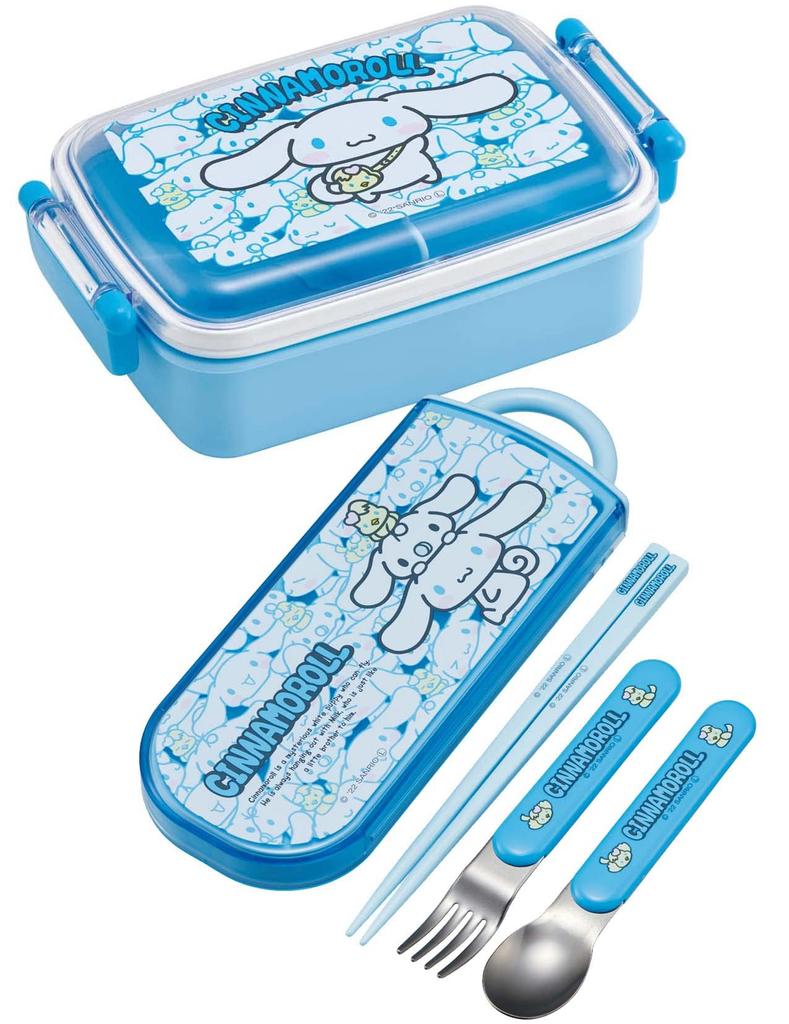Skater Trio Set of and Featuring Cinnamoroll and Sanrio for Made In Chopsticks, Spoon, Fork, Ushiro-Shiro, Design, Children, Antibacterial, Japan,