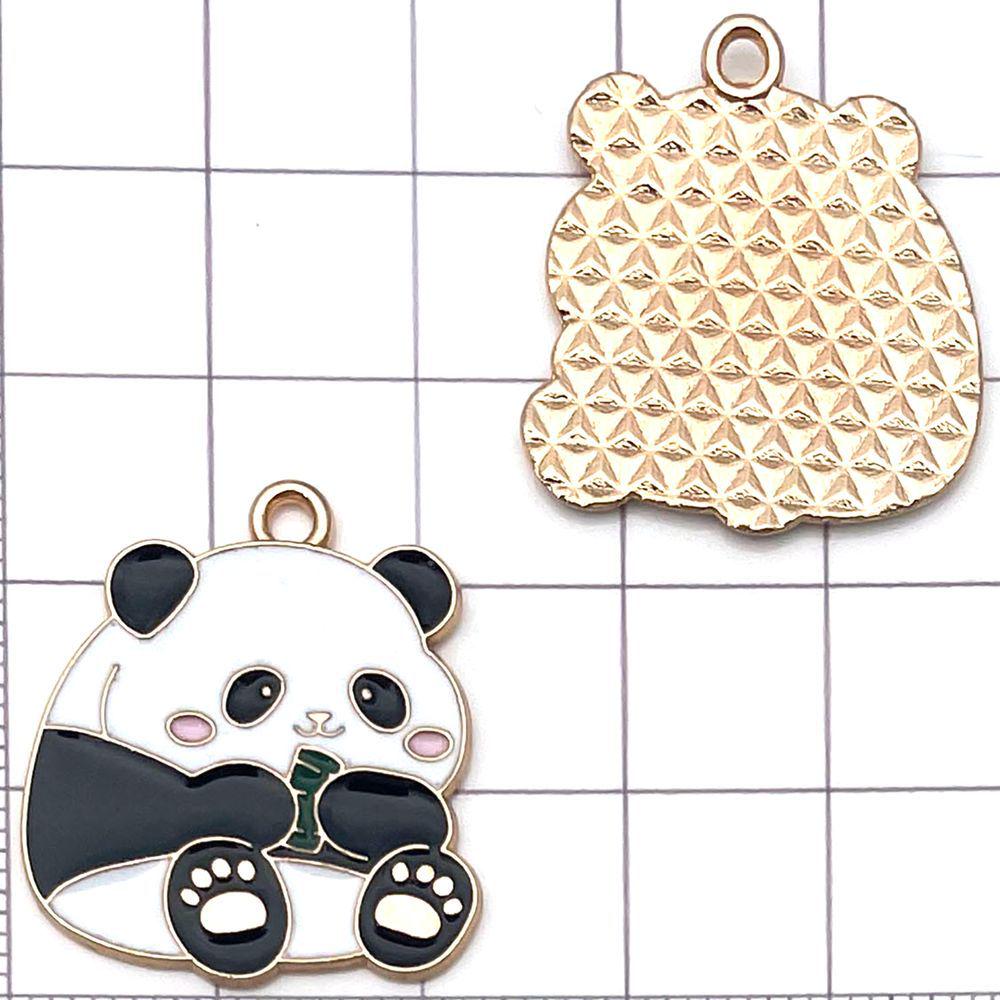30 Mixed Black & White Enamel Panda Charms for DIY Jewelry