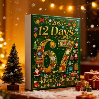 12-Tage Weihnachts-Adventskalender mit Acryl-Ornamenten Leicht zu öffnende Fenster Multifunktionale Feiertags-Countdown-Dekoration für Kinderzimmer und Autos