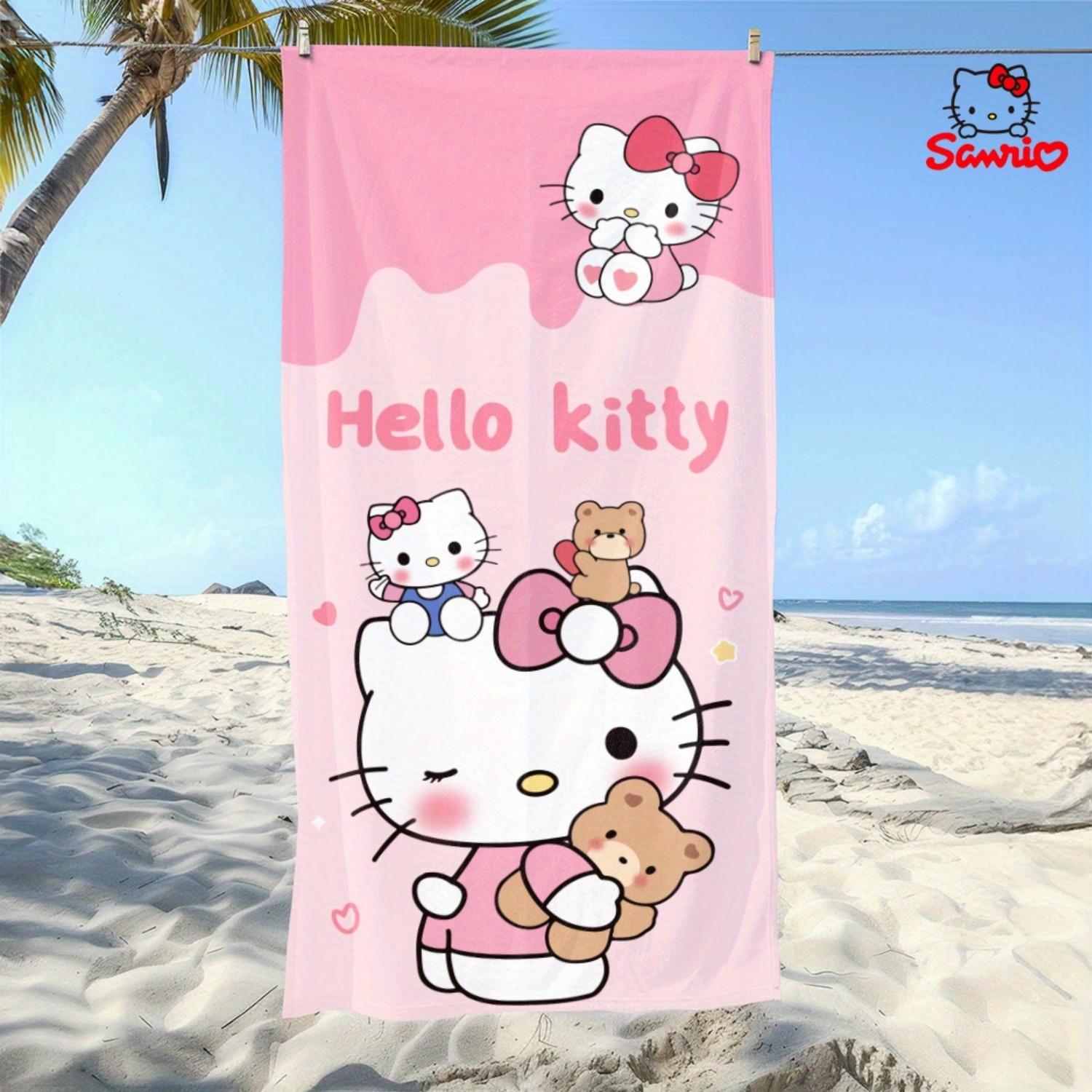

Charming Hello Kitty Beach Towel,Regular Towels,Soft,Cozy,Quick-Drying,Perfect for Holiday Celebrations And Gifts W40*H60(CM)