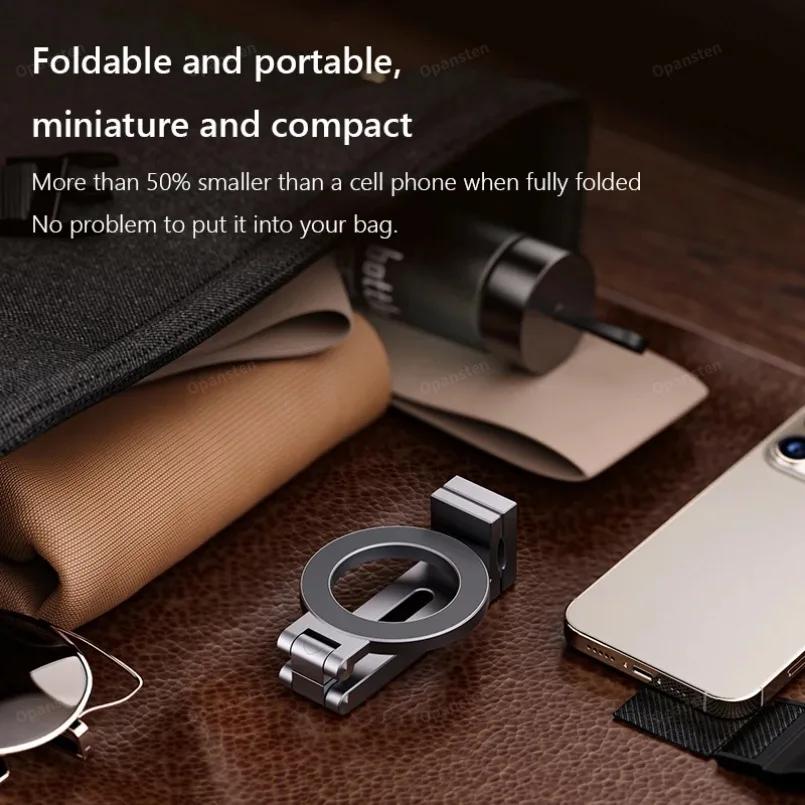 Universal Alloy Magnetic Phone Holder Travel Flexible Rotation Hands-Free Airplane Phone Mount For iPhone 16 15 14 13 12 Pro Max