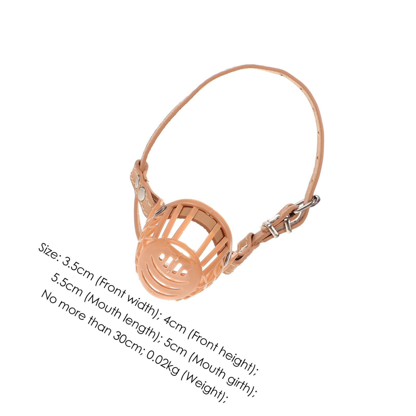 

Adjustable Pet Dog Muzzle Basket Type Premium Plastic for Anti-Barking Anti-Chewing Protection Outdoor Training Use Size коричневий