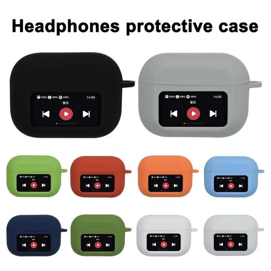 Bluetooth-compatible Earbud Silicone Case for AirPods Shockproof Wireless Earphone Charging Case Cover with Screen Headphone Protective Shell Sleeve
