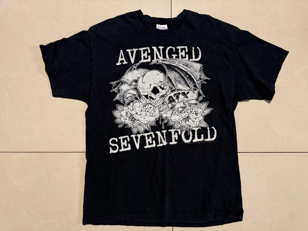2008 Avenged Sevenfold Faded Skull Shirt L Metalcore Grunge Vtg Unisex T-Shirt
