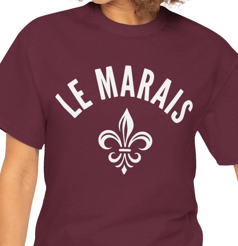 Place de Vosges Le Marais Paris Fleur de Lis T shirt XL