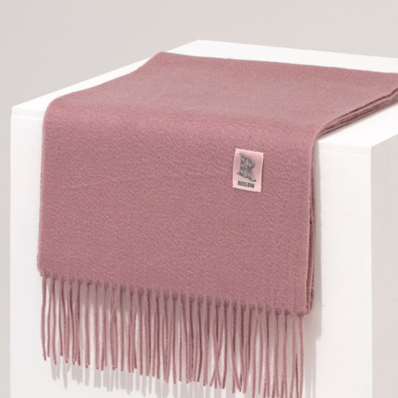 RECLOW RECLOW LAND 100% Cashmere Muffler Ash Pink