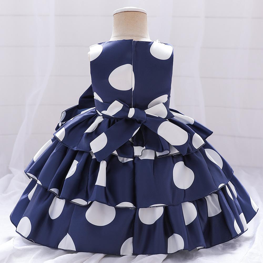Baby Girl Dress Big Dots Princess Tutu Wedding Birthday Party Outfit