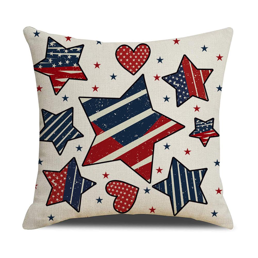 

Американская праздничная наволочка День Независимости Карнавальная декоративная наволочка с принтом Подушка 45 * 45Cm (excluding pillow core)