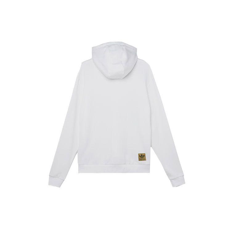 Adidas Hanorac cu șnur Originals Logo Trefoil Metalic Bărbați Hanorac Alb GT4359