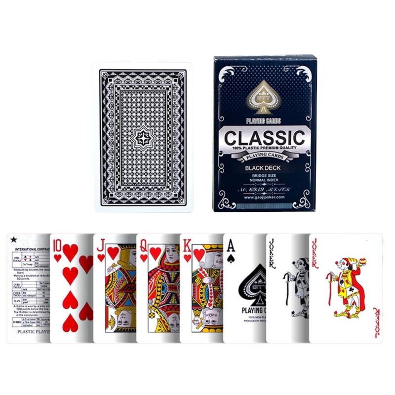 PVC Waterproofs Film Playing Card Plastic Playing Card Board Games Poker Card Practical Gift for Adults and Seniors