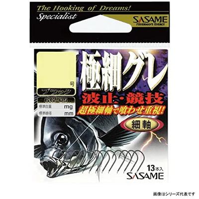 Sasame Hook Black Fishing Hook GG-05 No. 5 13 Pieces