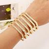 Het mode Unisex Geometrisk Urholkad Guld Silver Armring Punk Manschett Vridet Armband