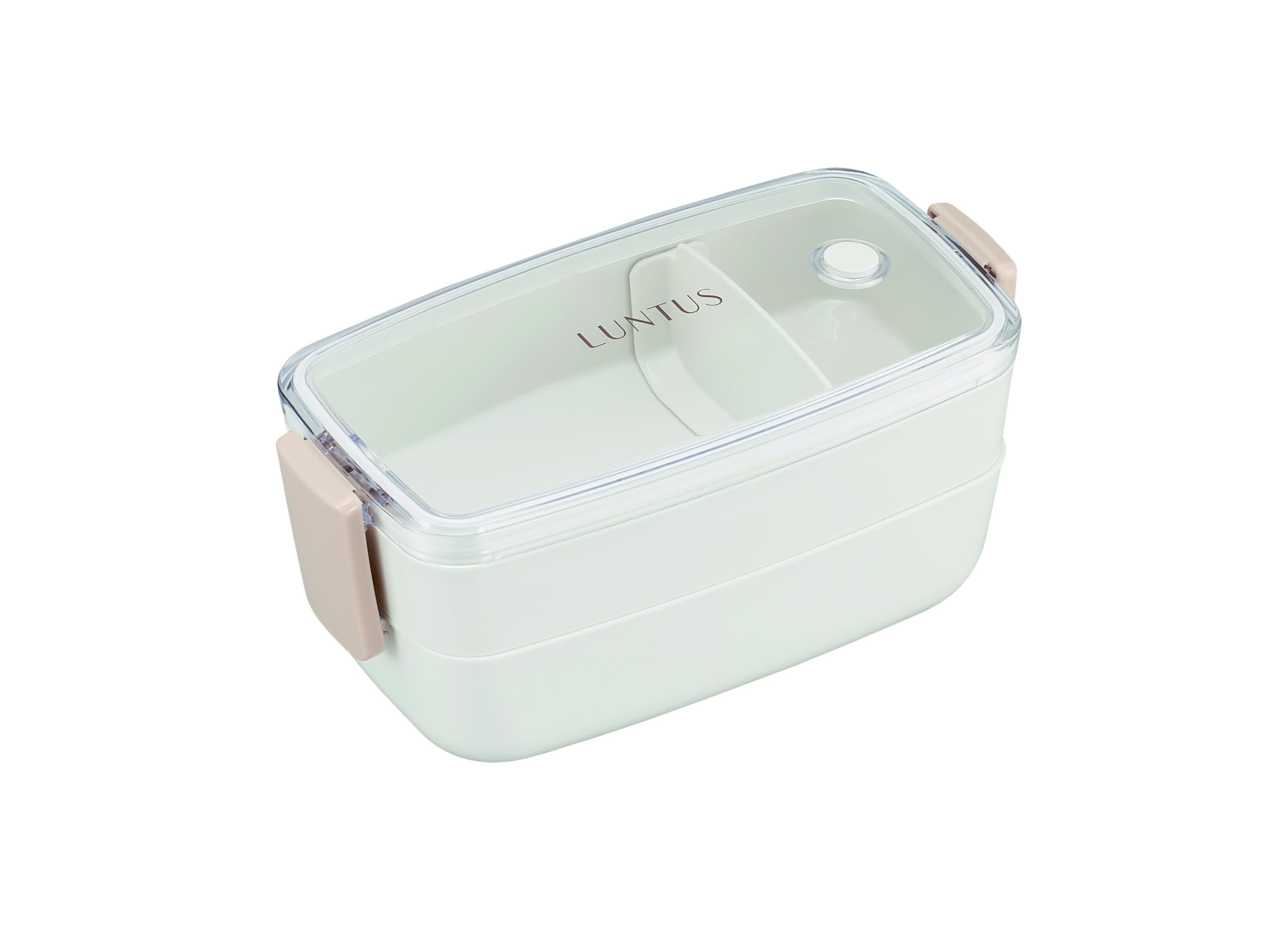 

Asbel Lunch Box Antibacterial Easy to Serve C Lantus Dome Shape 2 Tiers White SS-T570N