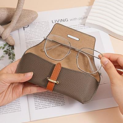 Genuine Leather Eyeglasses Box Eyewear Storage Glasses Case Portable Sunglasses Bag  Women
