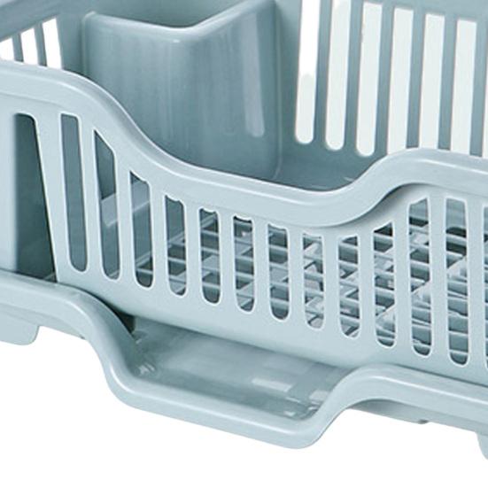 Draining Dish Rack with Drain Tray Prevents Water Accumulation Rack Large Partitioned Storage Organizer for Kitchen