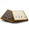 Solid Wood Necklace Display Stand Microfiber Leather Jewelry Organizer Pendant Holder
