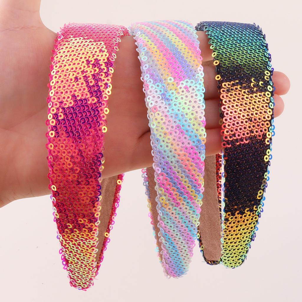 Sequin Sparkly Headbands for Women Girls Glitter Bling Headband Birthday Party Holiday Hairbands for Children Hair Accessories