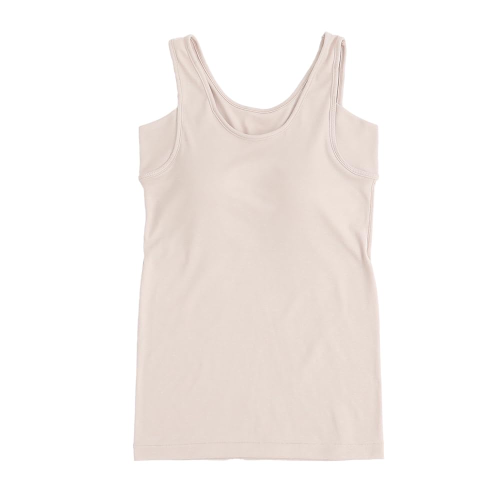 

Hinna Deodorizing Cotton Inner Tank Top Nude [hinna] Sweat-Absorbing (with Cups) (M-L, Beige)