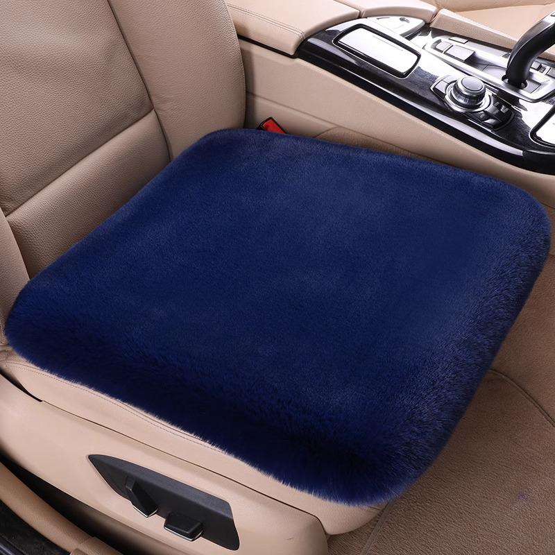 Universal Plush Car Seat Cushion - Thick, Warm, Non-Slip Rabbit Hair for Autumn & Winter