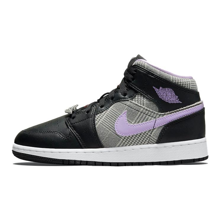 (GS) Air Jordan 1 Mid SE Houndstooth Kids DC7226-015 EU 39