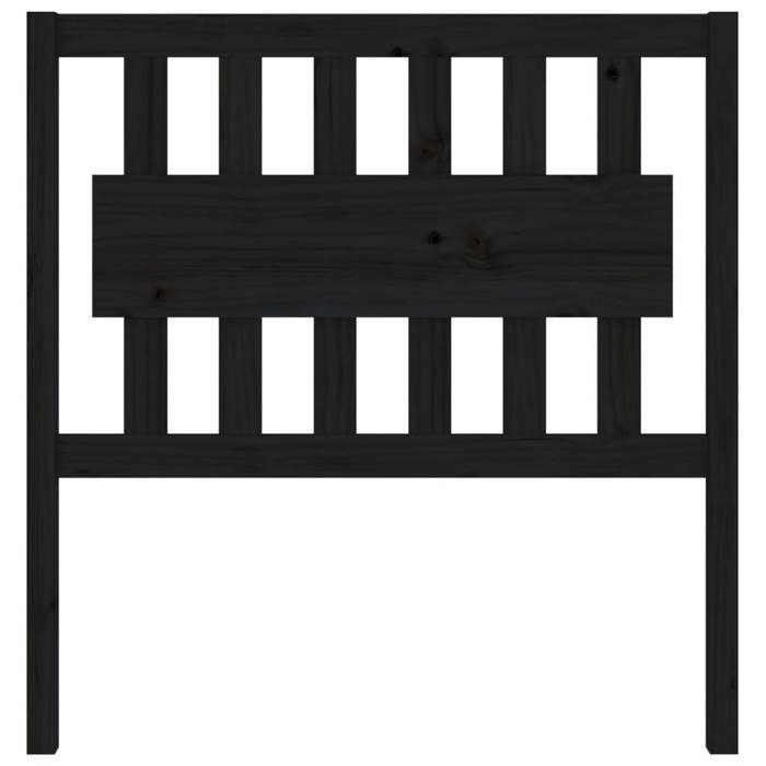 VidaXL Headboard Black 95.5x4x100 Cm Solid Pine Wood 818554