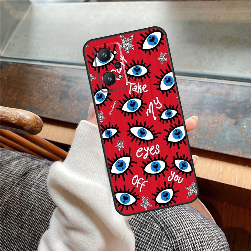 Lucky Eye Blue Evil Eye Print Case For Realme 15 Pro GT7 GT6 11 12 13 14 Pro Plus C55 C51 C53 C35 C33 C61 C65 C67 C71 C75