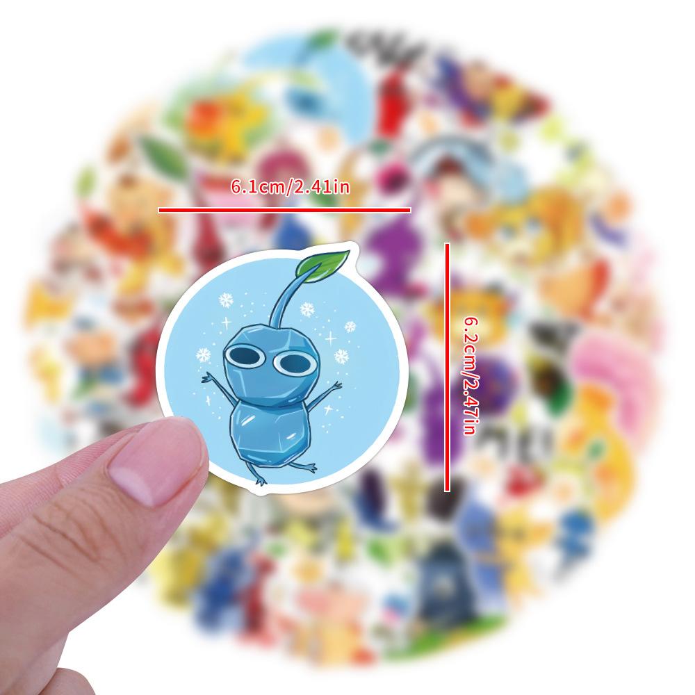100 New Pikmin Pikmin Graffiti Stickers Skateboard Guitar Computer Game Waterproof Stickers
