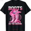 Boots On The Ground Country Western Cowboy Cowgirl Hat T Shirt Vintage Homme Breathable Fashion Graphic Casual