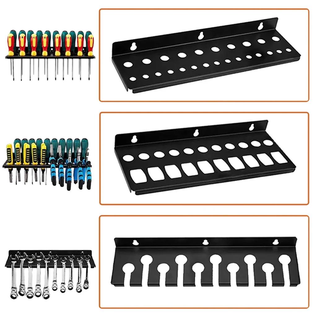 Organizador de Herramientas de Pared para Destornilladores, Alicates y Llaves Estante Portador de Herramientas de Metal para Almacenamiento en Garaje o Taller