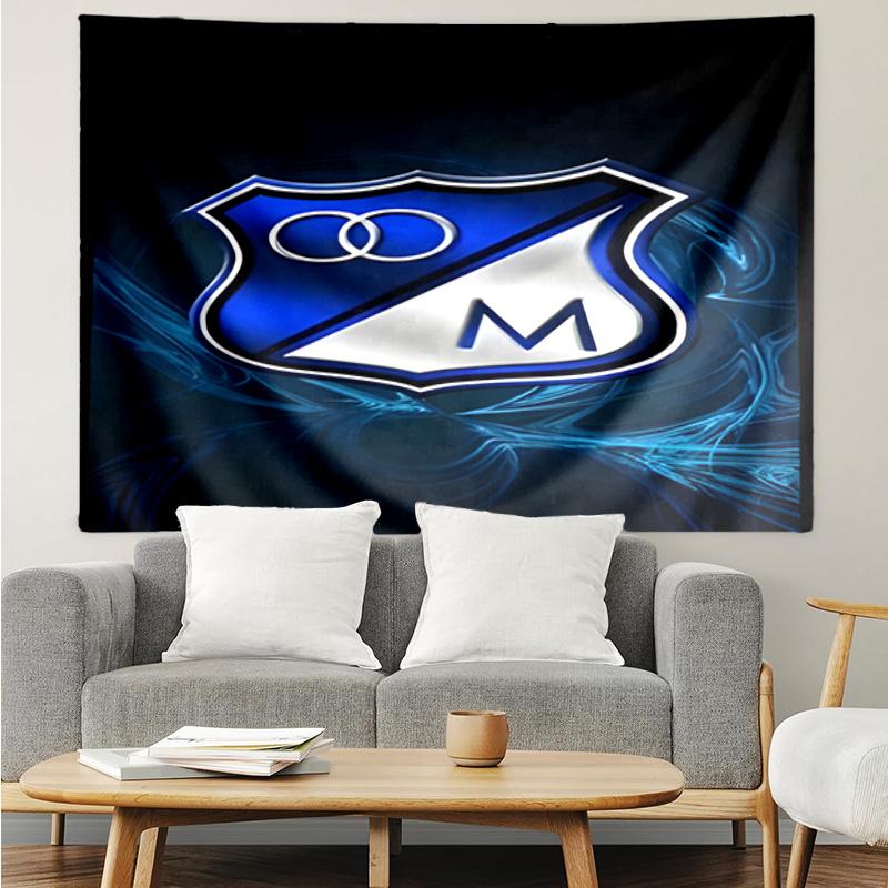 Blue Shield Emblem Tapestry, Unique Design Tapestry, Suitable for Bedroom,Livingroom, Playroom,Heartwarming Fan Holiday Gifts