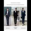 Women's Slim Fit Professional Navy Blue Suit Jacket