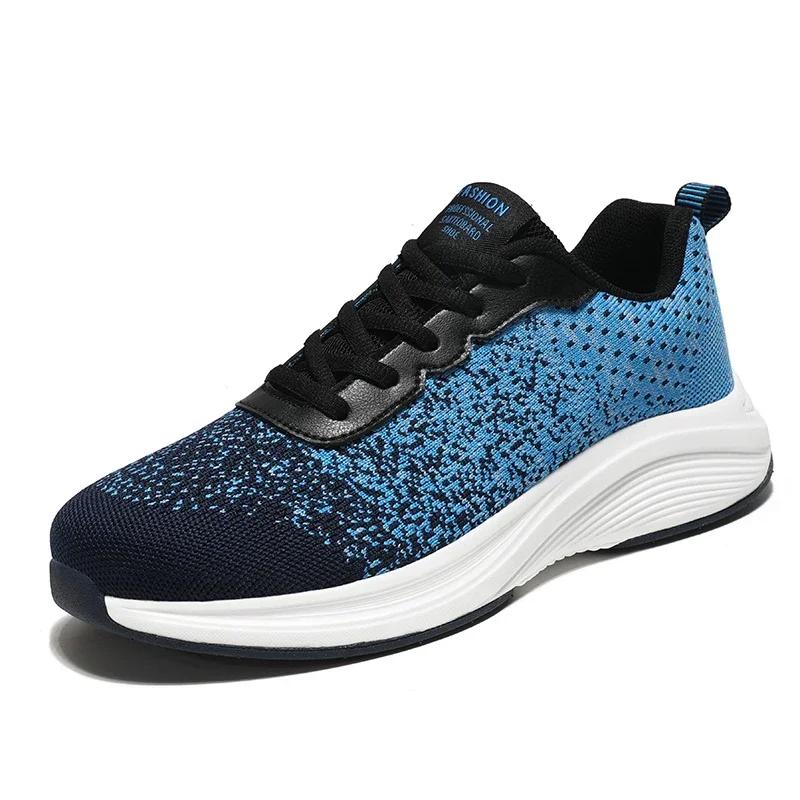 Unisex Oddychające buty z siateczki Damskie Męskie Antypoślizgowe Trampki Lekkie Buty Sportowe Płaskie Do chodzenia Atletyczne Do biegania Czarne Białe