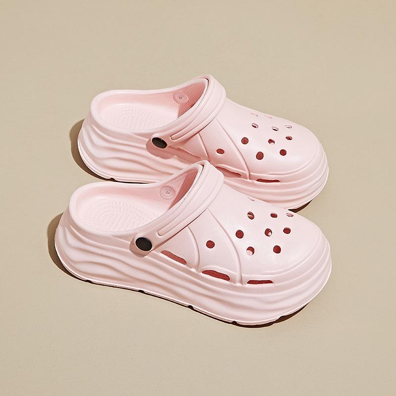 New Summer CH Women's Cave Shoes Bag Head Sandals Flat Bottom Half Smooth Thick Bottom Breathable Comfortable Casual Half Body