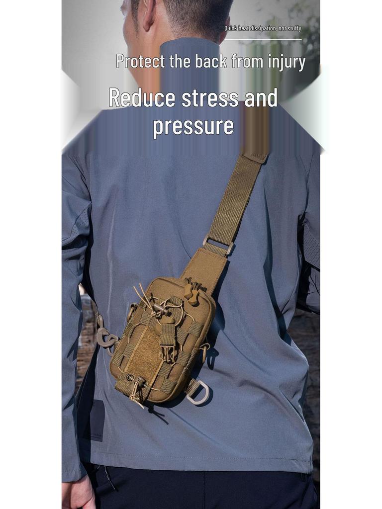 Men's Tactical Multifunctional Waist Bag - Outdoor Mountaineering & Cycling Pouch, Water Bottle Holder, Phone Bag, Crossbody Waist Belt.