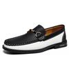 Men's large-size soft-soled Doudou shoes versatile leather shoes punching driving shoes youth fashion
