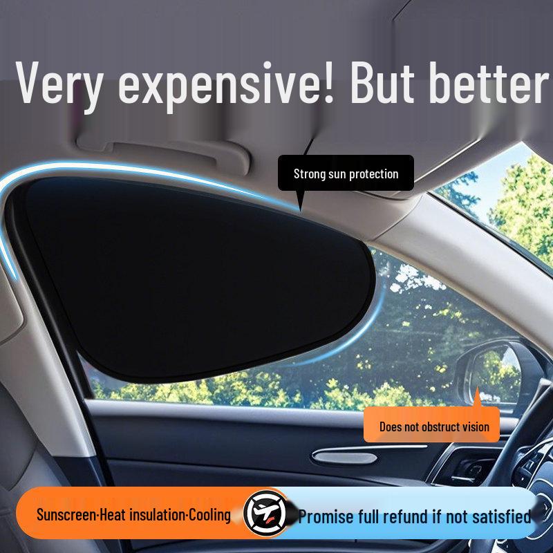 Car Sunshade: Side Window Glass Curtain for Baby Privacy, Sun Protection, and Heat Insulation.