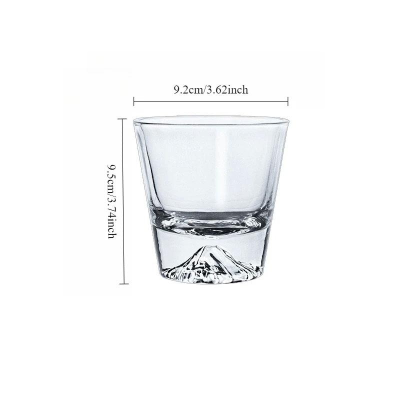 310ml/350ml Creative Whiskey Glass Art Design Fuji Mountain Cups Household Drinkware Snow Mountain Cups Water Mug Cup  Best Gift 1pcs