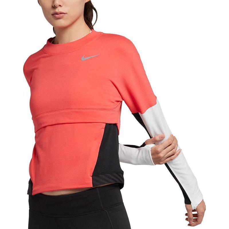 Nike Sweatshirts Women's Red Crew Neck Moderate Regular AJ8672-850