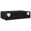 TV Cabinets with LED Lights 2 Pcs Black Oak 60 X 35 X 15.5 Cm