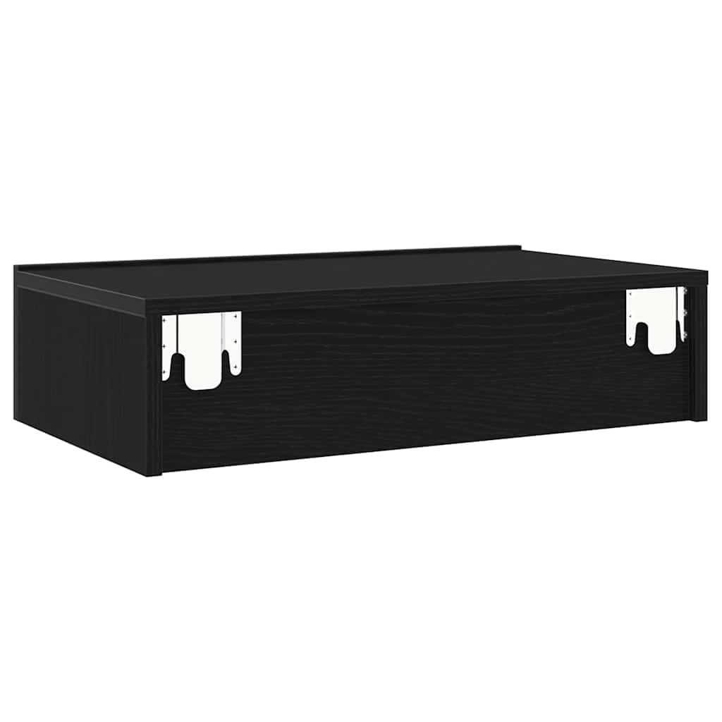 TV Cabinets with LED Lights 2 Pcs Black Oak 60 X 35 X 15.5 Cm