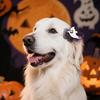1 Pair Halloween Dog Barrettes Witch Hat Pet Hair Clip Felt Skull Gauze Cobweb Hair Accessories for Puppy Cats Festive Dress-up