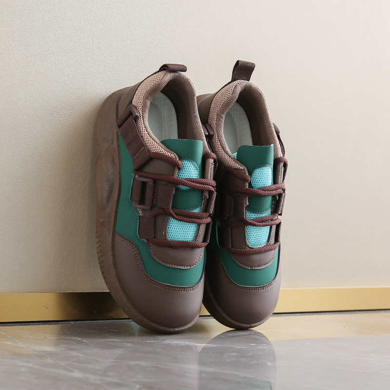 Fashion Thick-heeled Red Wine Lofers Women Woven Sneakers Summer Women Volleyball Shoes Sport Runings Play Trending Health