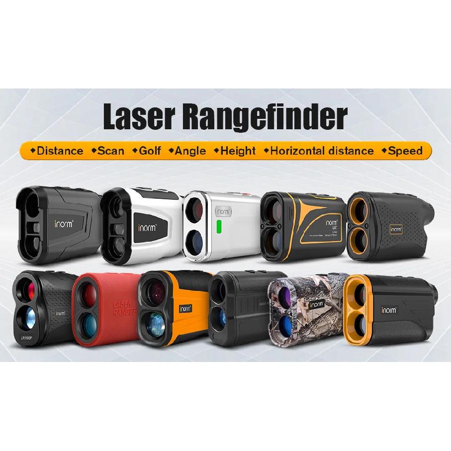 INORM Golf Laser Rangefinder 1200 Yards 6X Lens Golf Compensating Hunting Range Finder Built-in Battery Measuring Tool