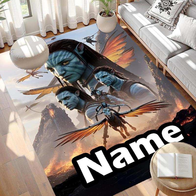 Custom Name Personalized Avatar Print Carpet, Versatile Home Decor Rug, for Playroom, Apartment, Balcony, Entryway, Hallway Gift