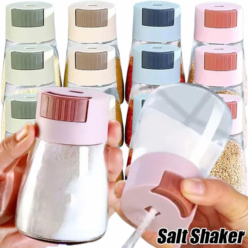 Quantitative Picnic BBQ Salt Container Press-type Spice Jars Portable Seasoning Box  Kitchen Gadget