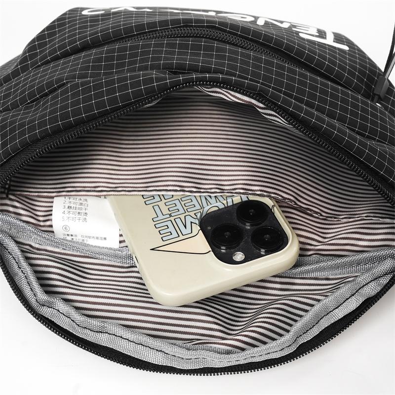 Letter Crossbody Bag Men's Chest Bag Sports Waist Bag Women's Mobile Phone Shoulder Bag