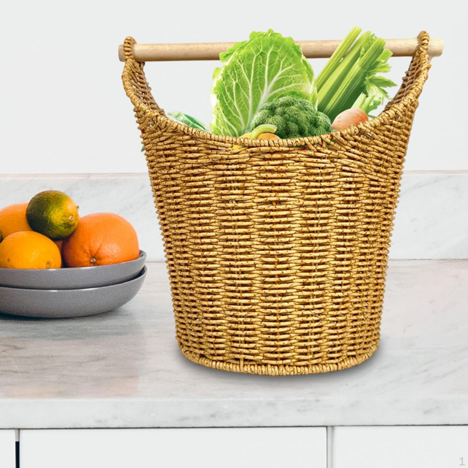 Toilet Paper Storage Basket Holder Imitation Rattan Woven Creative Laundry Hamper