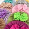 Baby Turban Threaded Bowknot Comfortable To Wear Soft-touching Summer Infant Lovely Kids Beanie Headwear Hat Birthday Gift