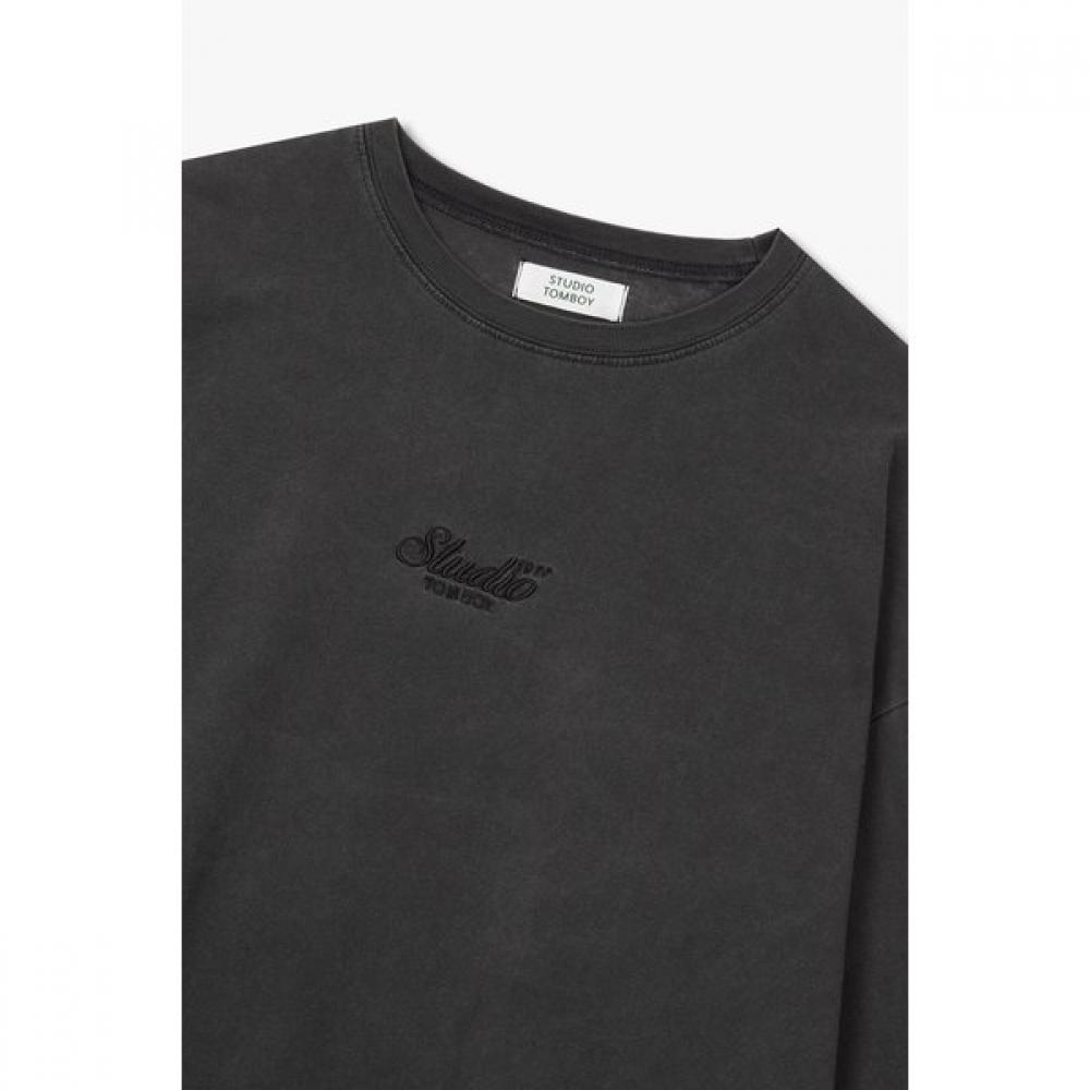 STudio Tomboy Logo Embroidery Round Long Sleeve T shirT 9176322978cT